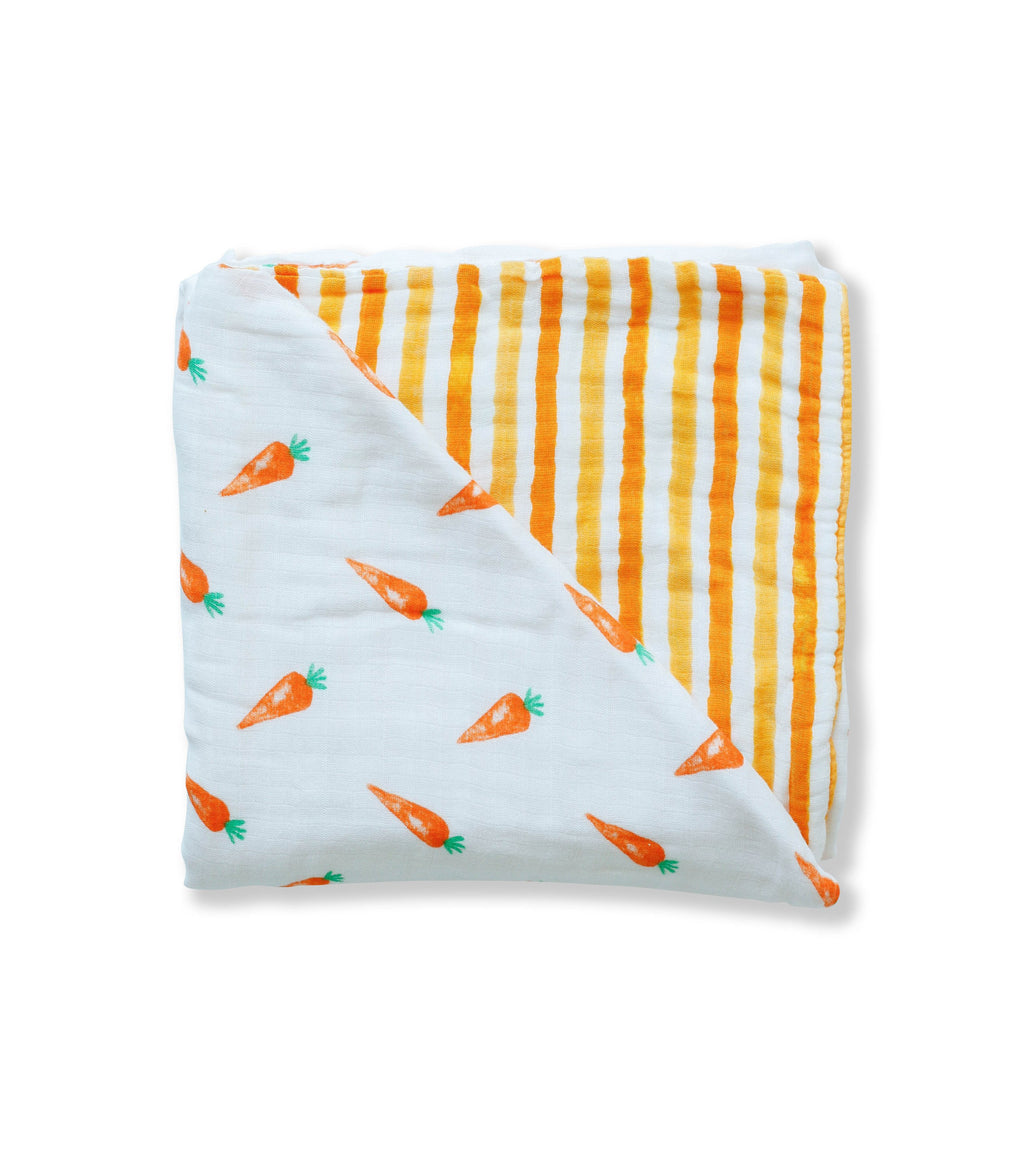 Organic Snug Blanket Carrots Print - Artisan Home Décor