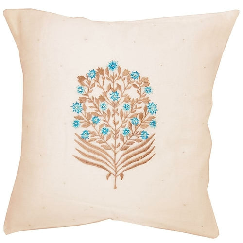 Chanderi Cotton Print Silk Cushion Cover - Artisan Home Décor