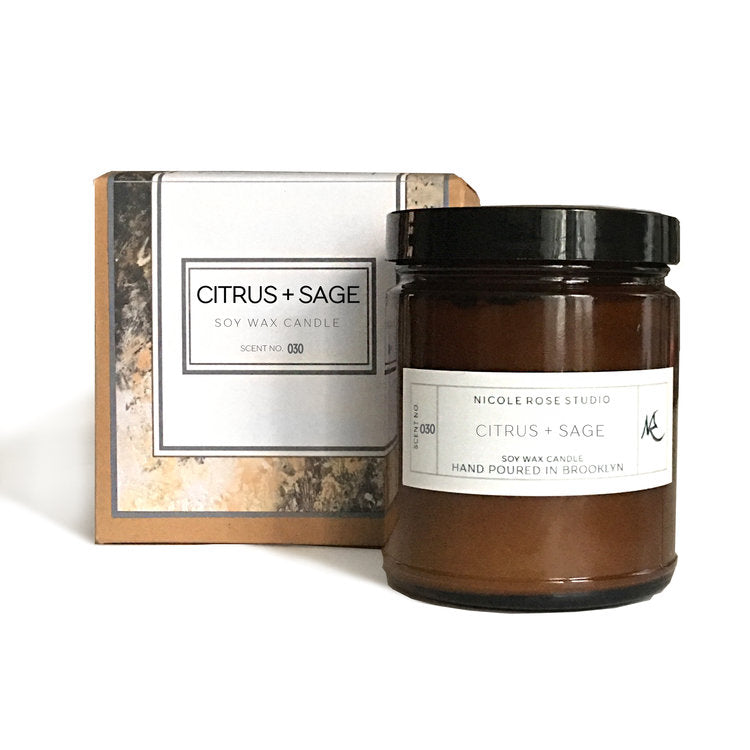 Citrus + Sage Soy Wax Candle - Spiritual & Wellness