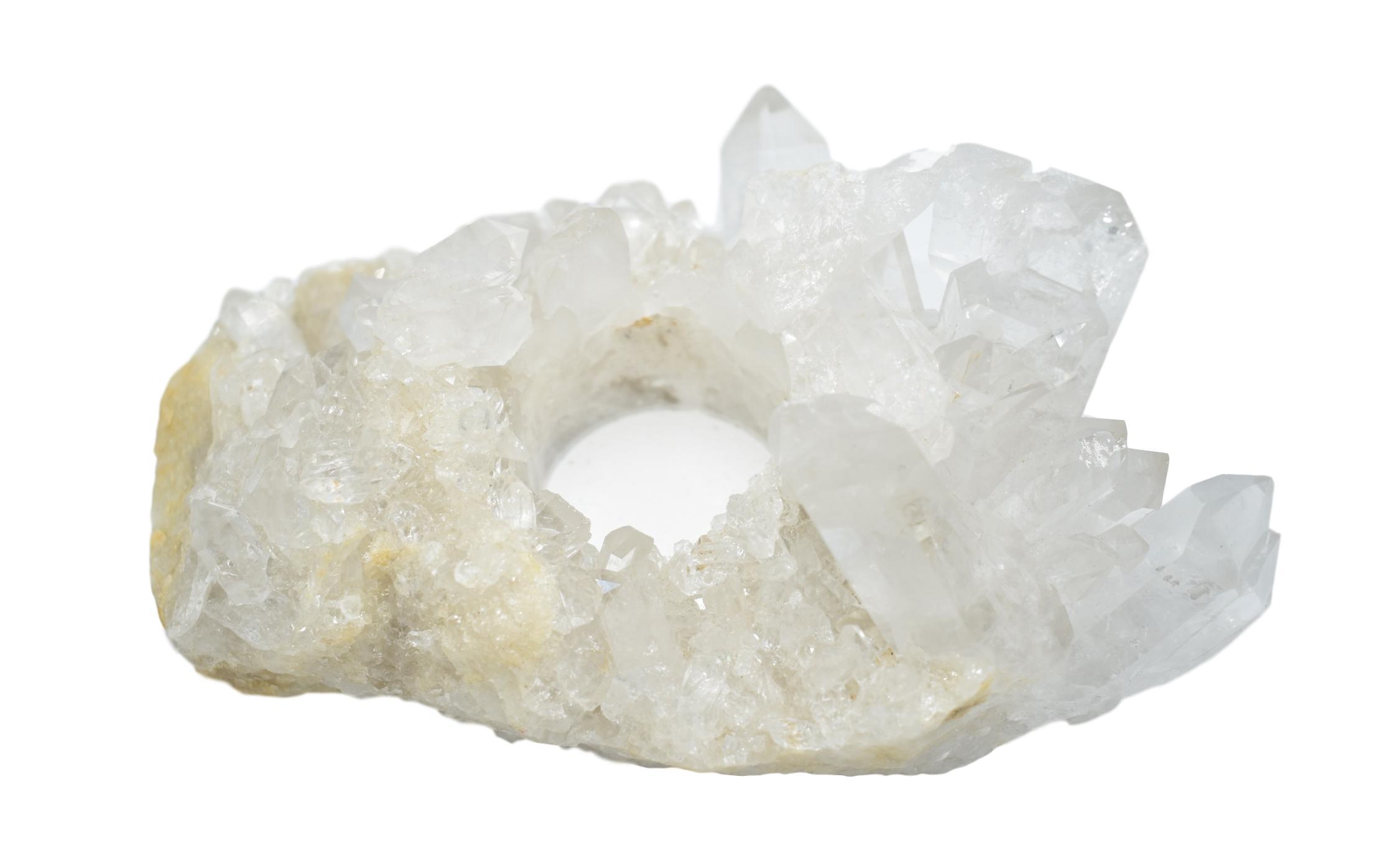 Quartz Cluster Candle Holder - Spiritual & Wellness