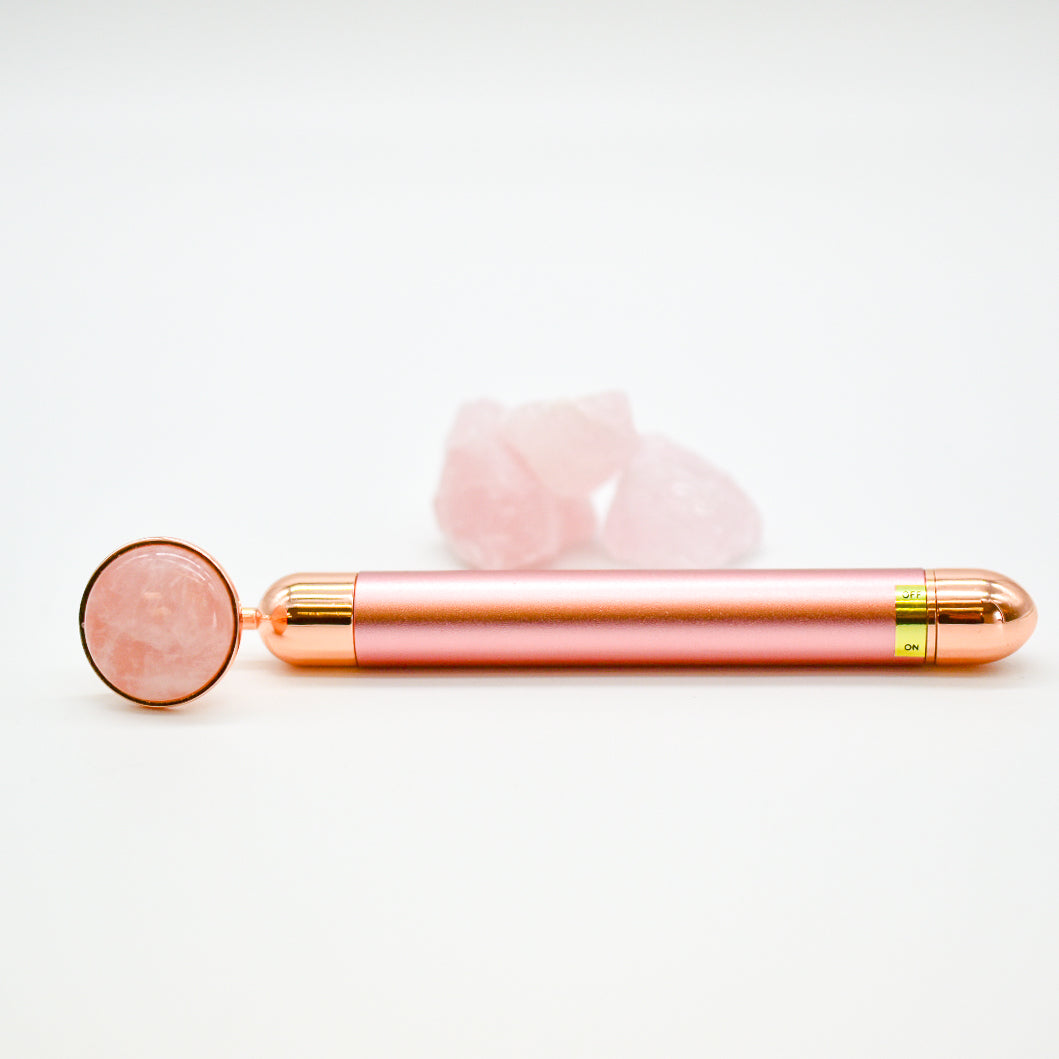 Rose Quartz Vibrating Facial Massager - Spiritual & Wellness