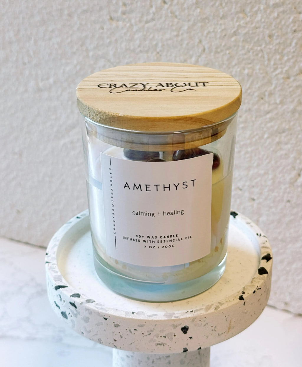 Energy Crystal Candle Natural Soy Wax Aromatherapy Healing - Spiritual & Wellness