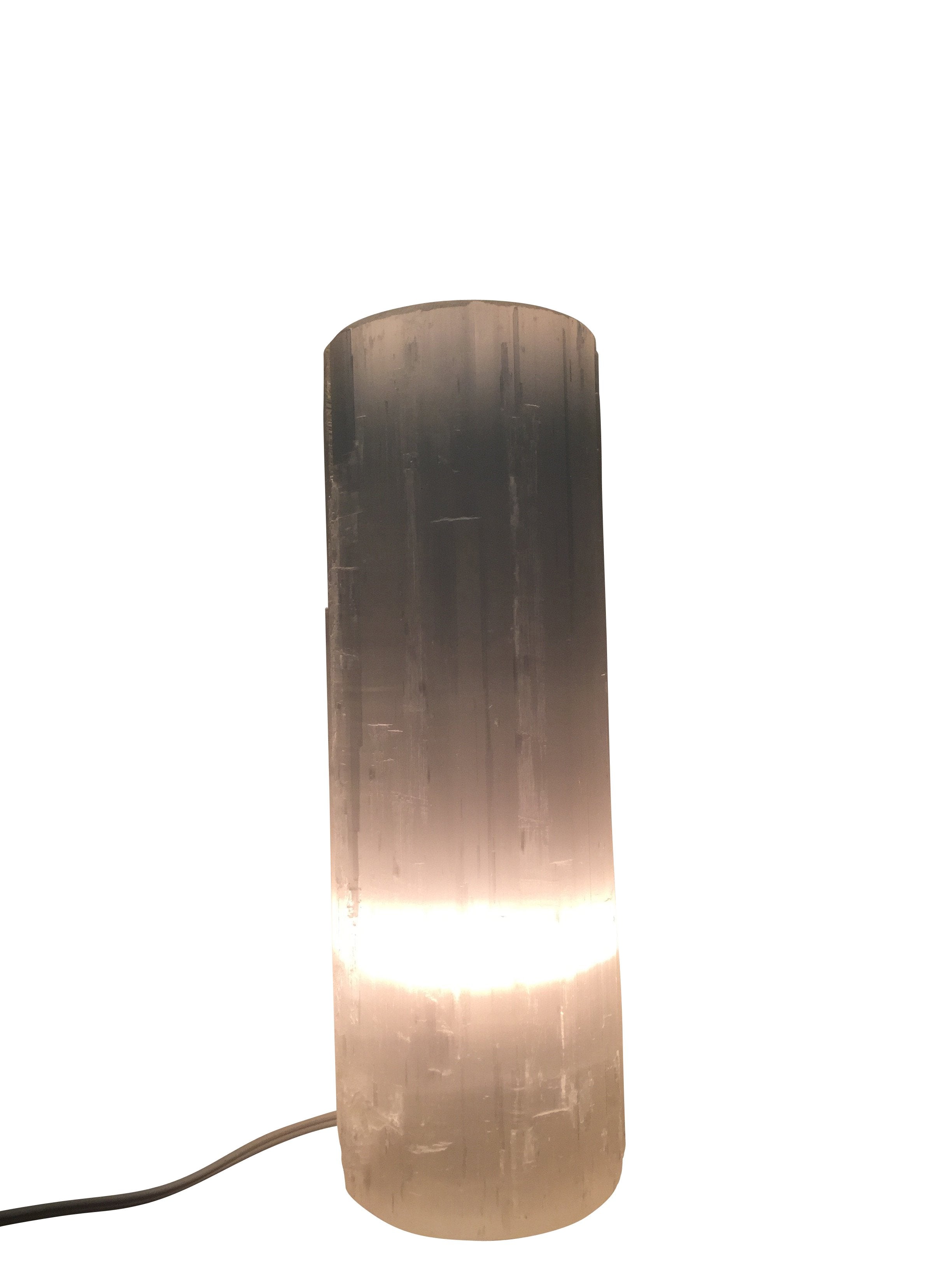 Selenite Flat Top Lamp | High Vibration Healing Light | WorthyVibe