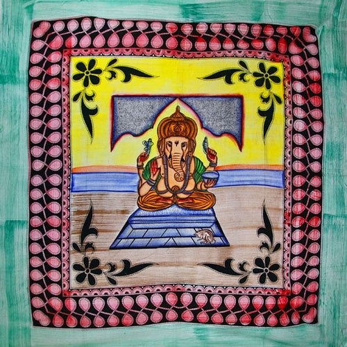 Ganesha Blessings In Pastels With Tassels Tapestry - Spiritual & Wellness