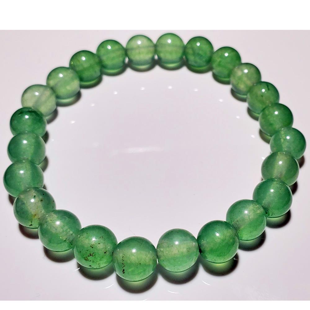 Aventurine Beaded Stretch Bracelet - Crystals & Gemstones
