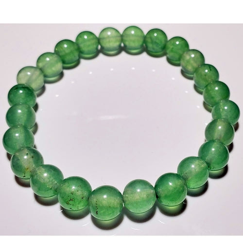 Aventurine Beaded Stretch Bracelet - Crystals & Gemstones
