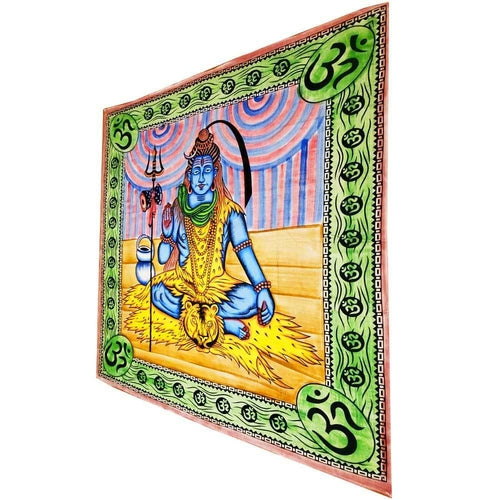 Third Eye Shiva with Trishul & Om Tapestry - Spiritual & Wellness