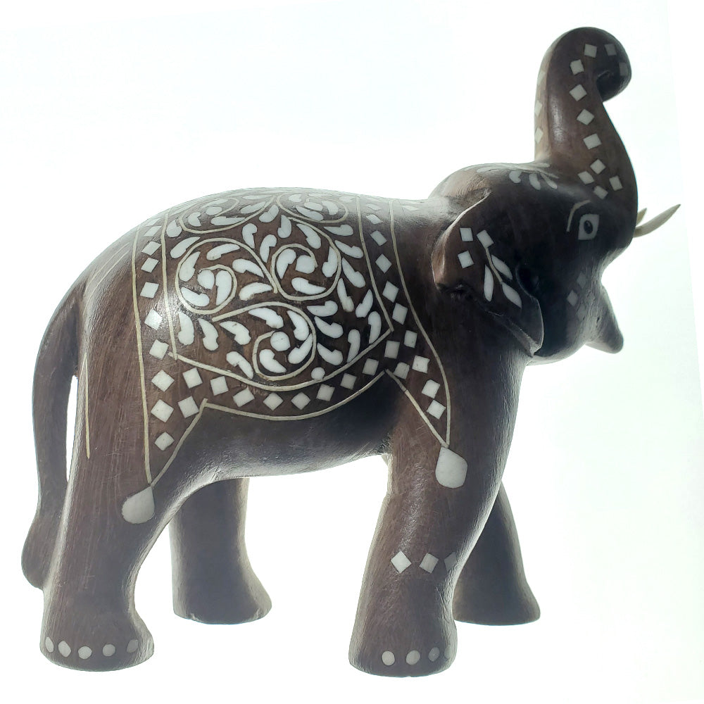 Hand Carved Indian Elephant Statue - Artisan Home Décor