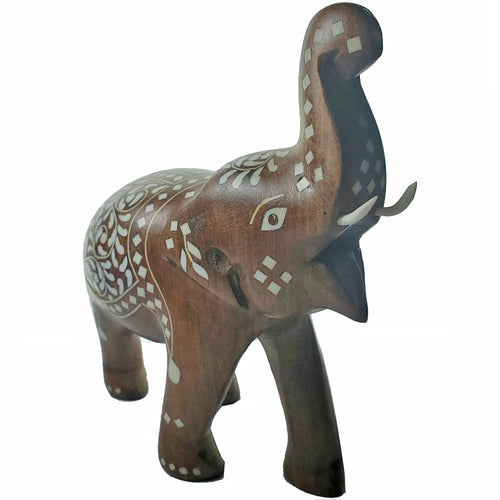 Hand Carved Indian Elephant Statue - Artisan Home Décor