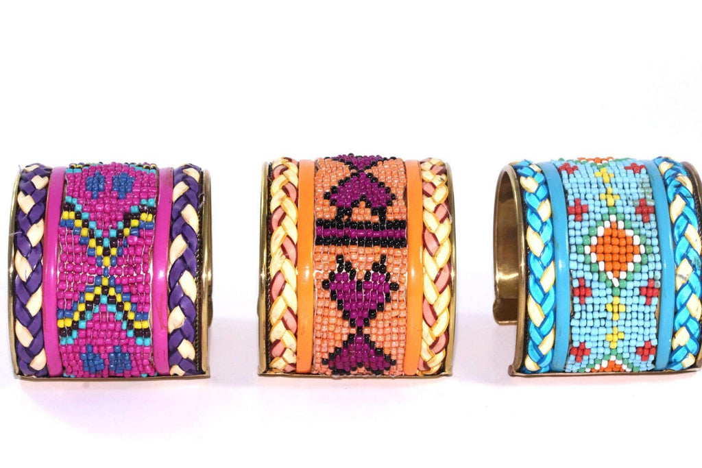 Beaded Cuff Bangles - Artisan Fashion Accessories