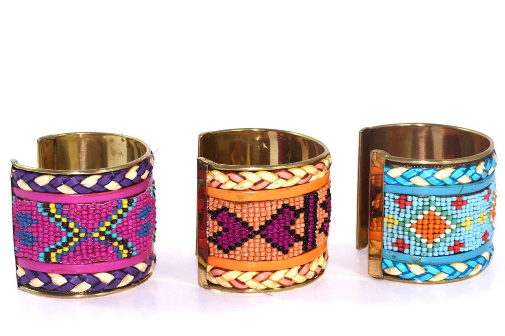 Beaded Cuff Bangles - Artisan Fashion Accessories