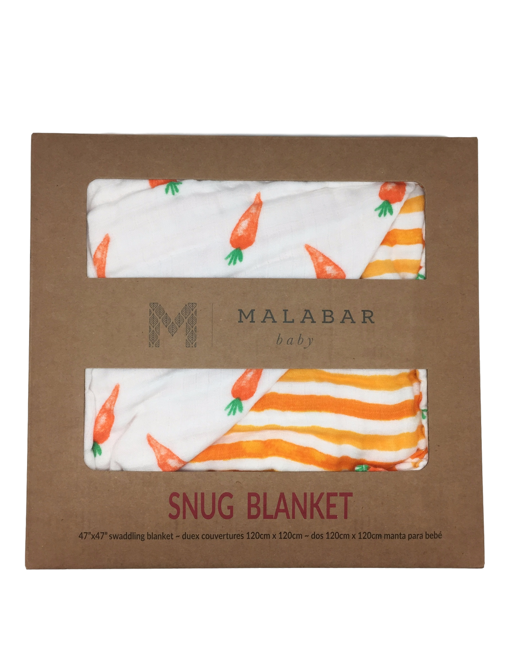 Organic Snug Blanket Carrots Print - Artisan Home Décor