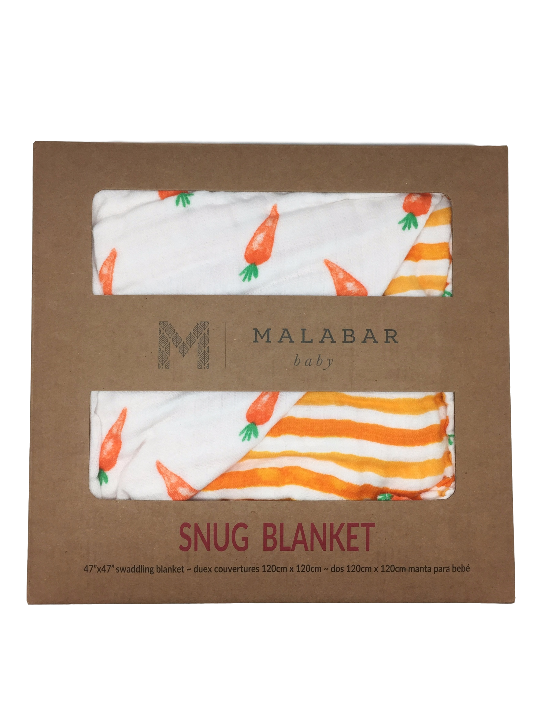 Organic Snug Blanket Carrots Print - Artisan Home Décor