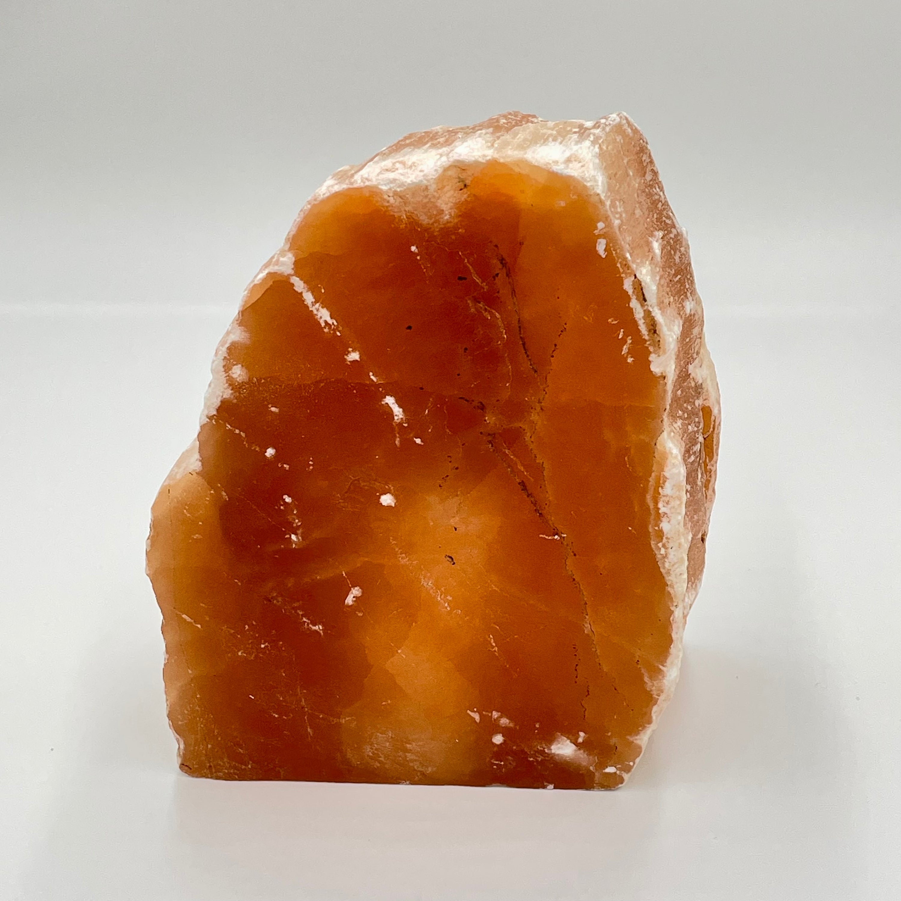 Orange Selenite Raw Lamp | Ethically Sourced | Energy Cleansing