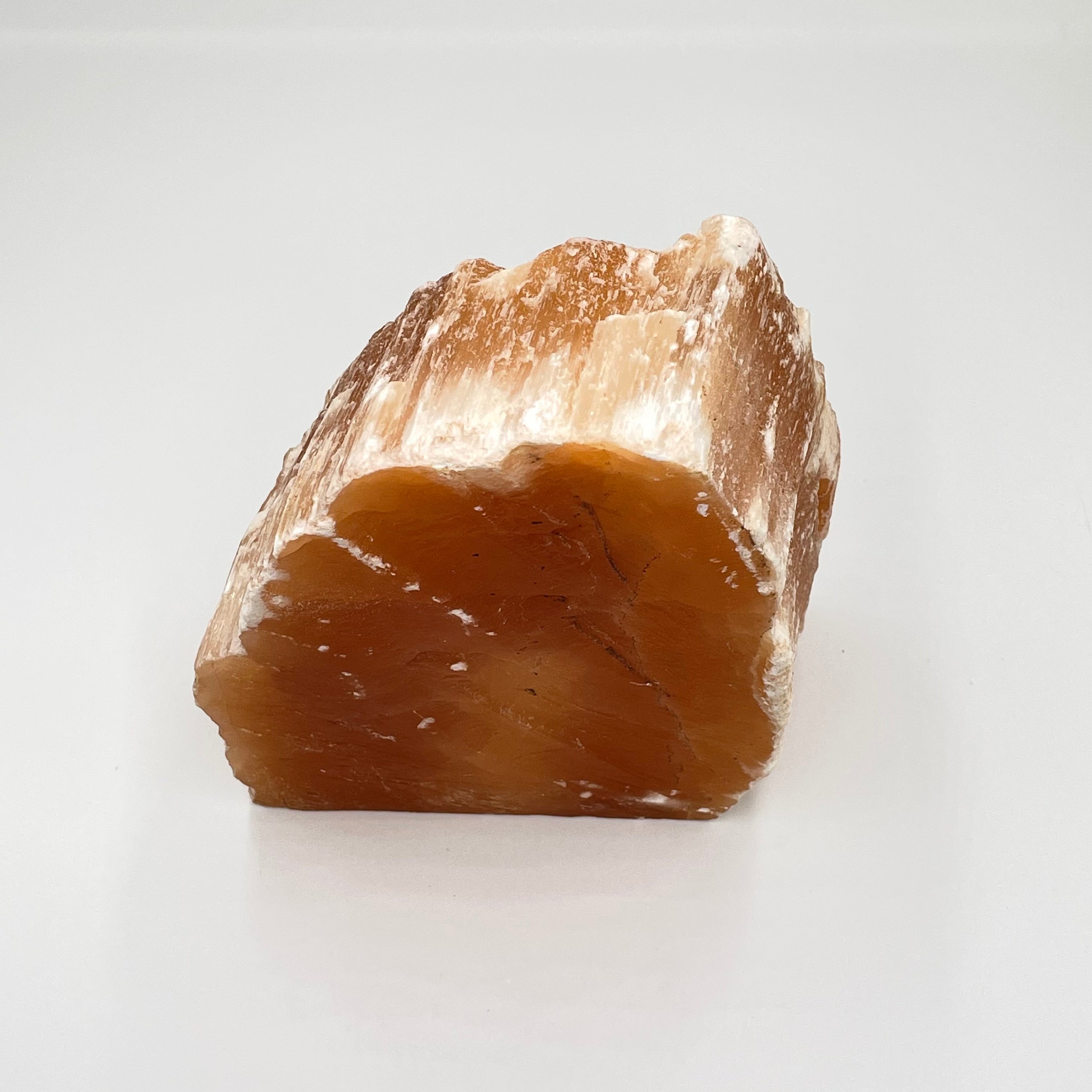 Orange Selenite Raw Lamp | Ethically Sourced | Energy Cleansing