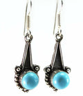 Turquoise Round Stone Earrings - Crystals & Gemstones