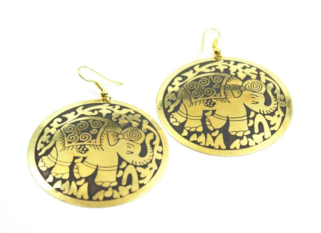 Traveling Elephant Earrings - Artisan Fashion Accessories