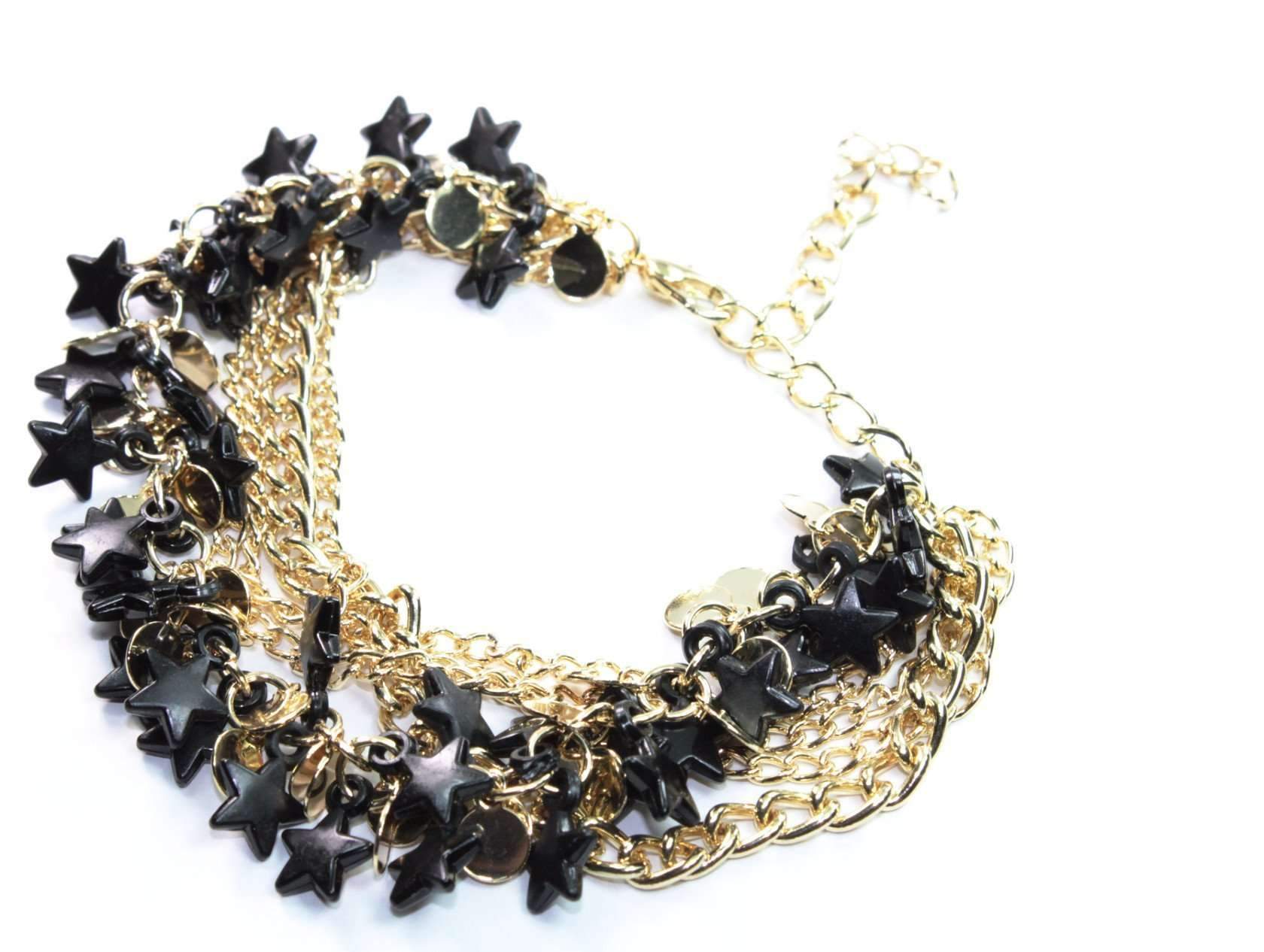 Three Tier Star Charm Bracelet - Artisan Fashion Accessories