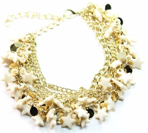 Three Tier Star Charm Bracelet - Artisan Fashion Accessories