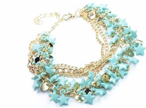 Three Tier Star Charm Bracelet - Artisan Fashion Accessories