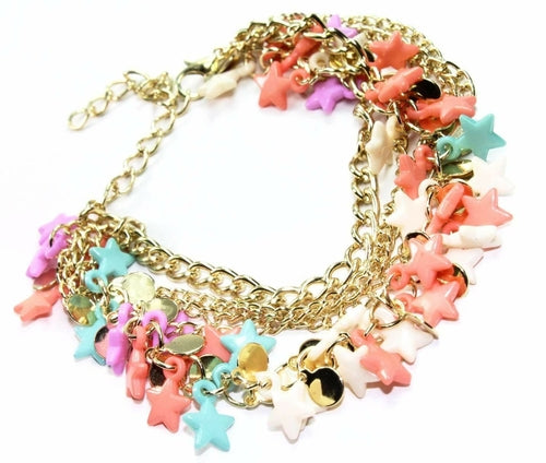 Three Tier Star Charm Bracelet - Artisan Fashion Accessories