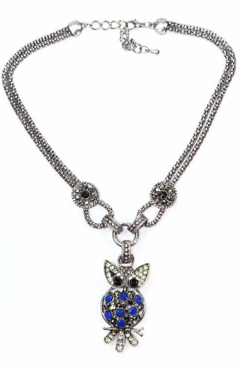 Dazzling Perched Owl Necklace - Artisan Fashion Accessories
