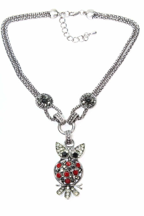 Dazzling Perched Owl Necklace - Artisan Fashion Accessories