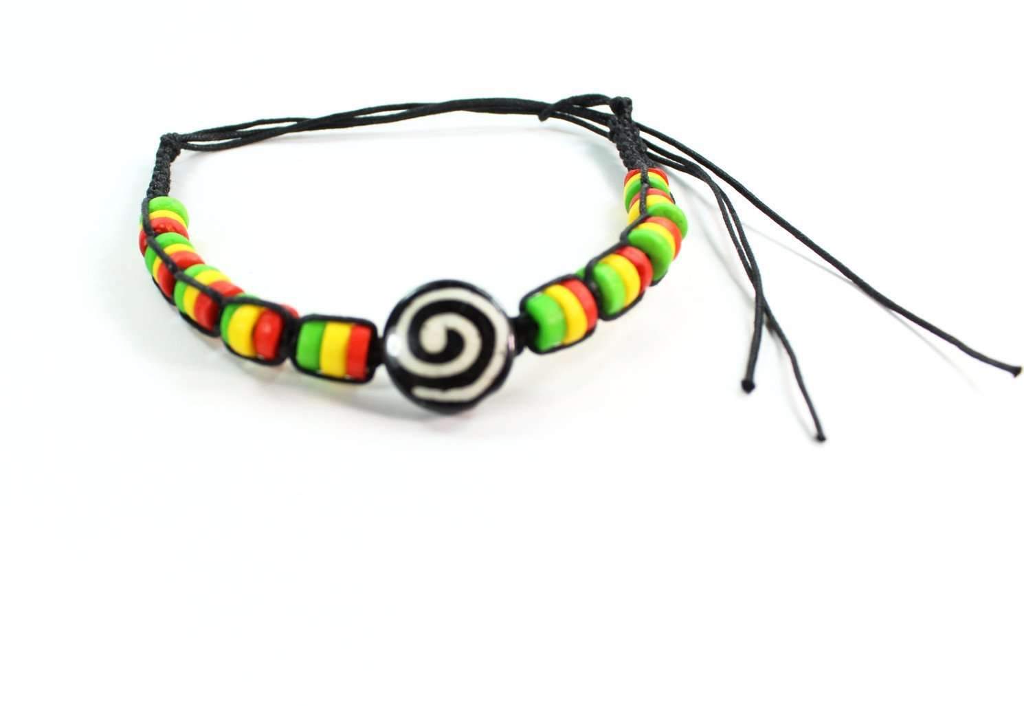 Spiral & Rasta Vibes Friendship Bracelet - Artisan Fashion Accessories