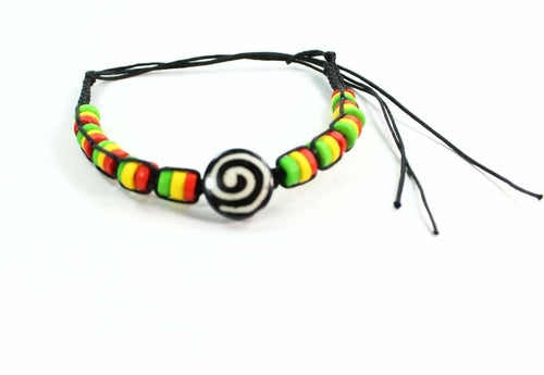 Spiral & Rasta Vibes Friendship Bracelet - Artisan Fashion Accessories