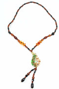 Pear Pendant Gypsy Style Shimmer Necklace - Necklaces