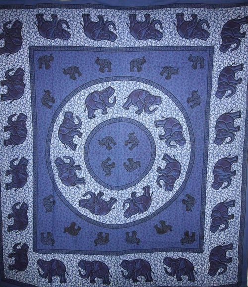 Elephant Herd Mandala Tapestry - Artisan Home Décor