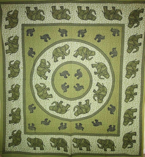 Elephant Herd Mandala Tapestry - Artisan Home Décor