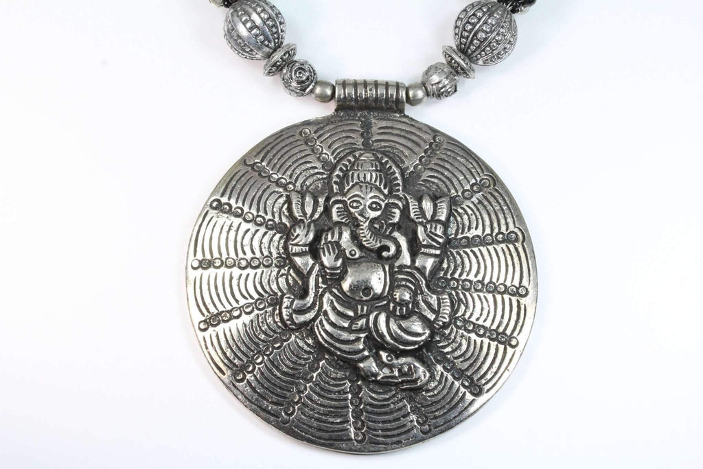 Ganesha in Cosmos Statement Necklace - Artisan Fashion Accessories