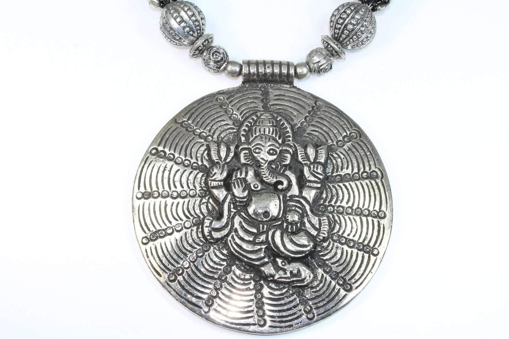 Ganesha in Cosmos Statement Necklace - Artisan Fashion Accessories