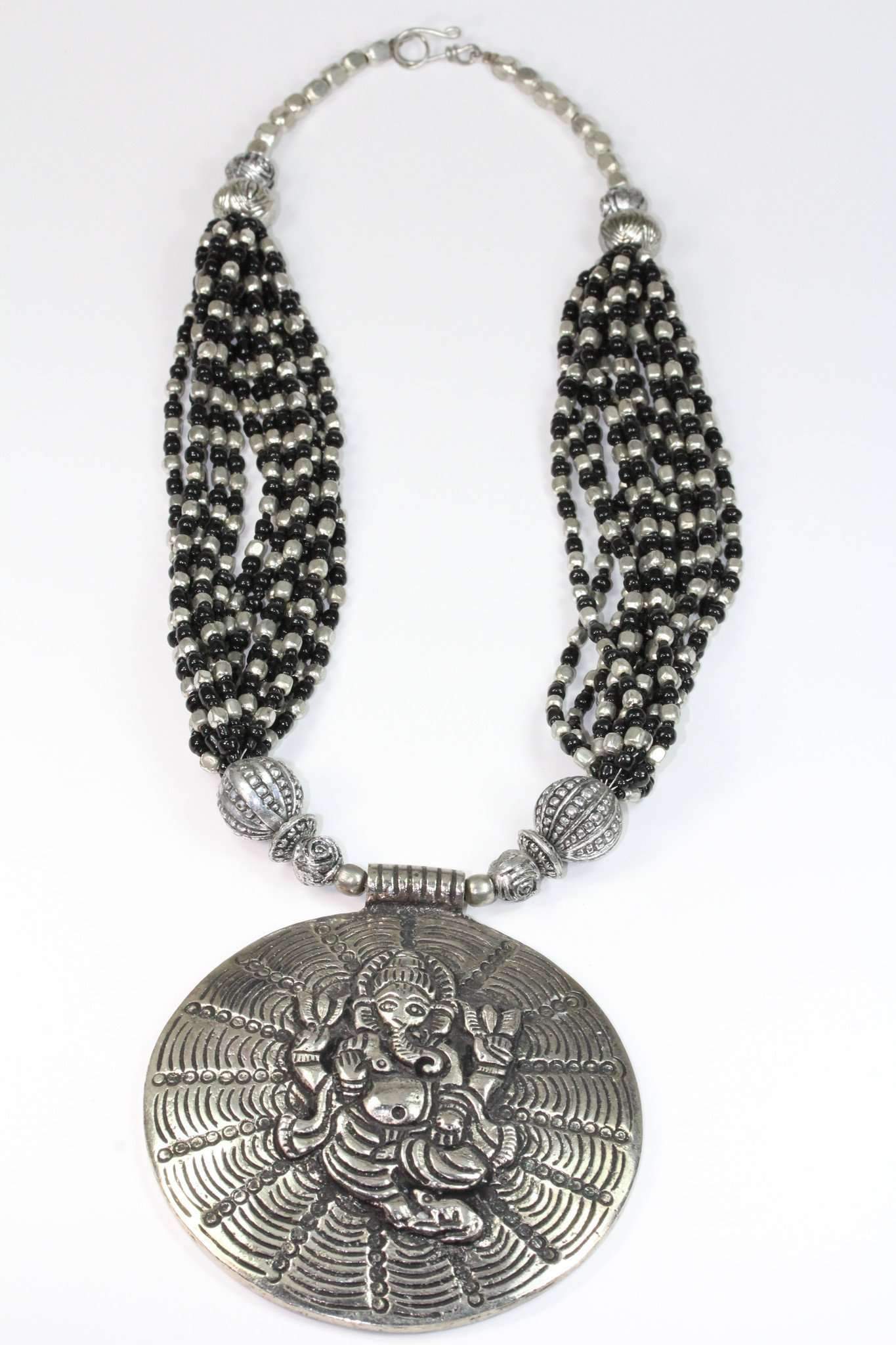 Ganesha in Cosmos Statement Necklace - Artisan Fashion Accessories