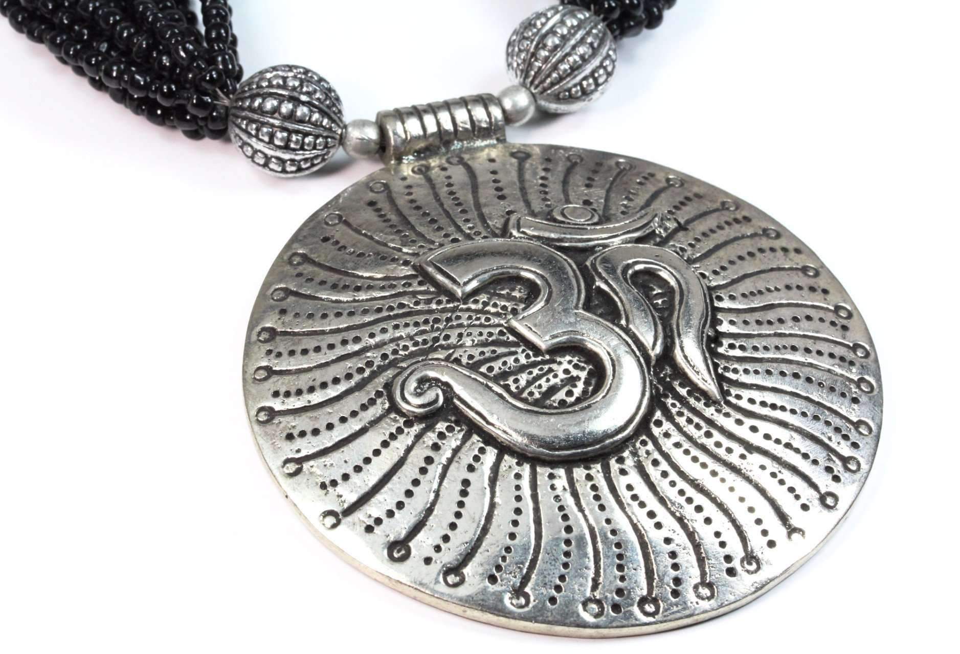 Om in Cosmos Statement Necklace - Spiritual & Wellness