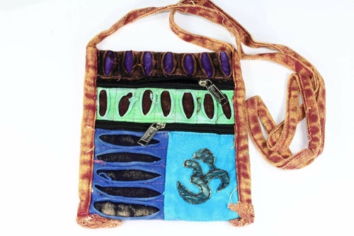 Om Cross Body Patchwork Jhola Bag - Artisan Fashion Accessories