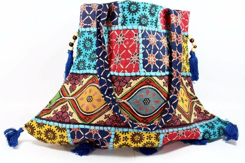Festival Fireworks Jhola Tote Bag - Artisan Fashion Accessories