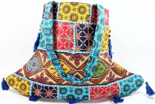 Festival Fireworks Jhola Tote Bag - Artisan Fashion Accessories