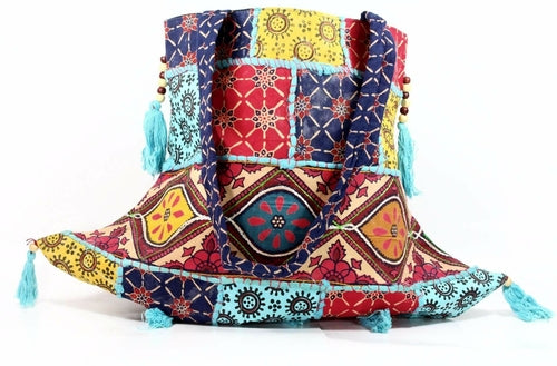 Festival Fireworks Jhola Tote Bag - Artisan Fashion Accessories