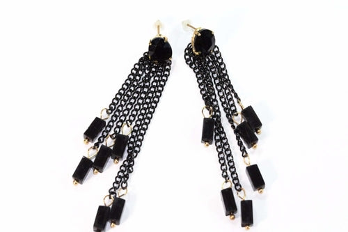 Chain & Beads Dangle Earrings - Artisan Fashion Accessories