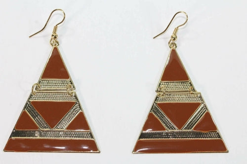 Egyptian Style Enamel Earrings - Artisan Fashion Accessories