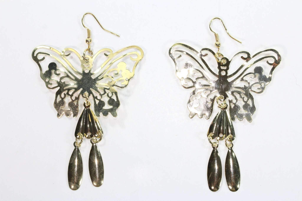 Golden Butterfly Earrings - Artisan Fashion Accessories