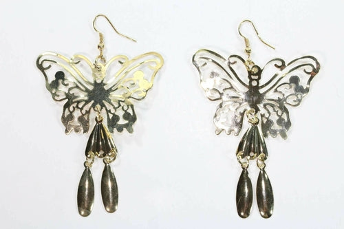 Golden Butterfly Earrings - Artisan Fashion Accessories