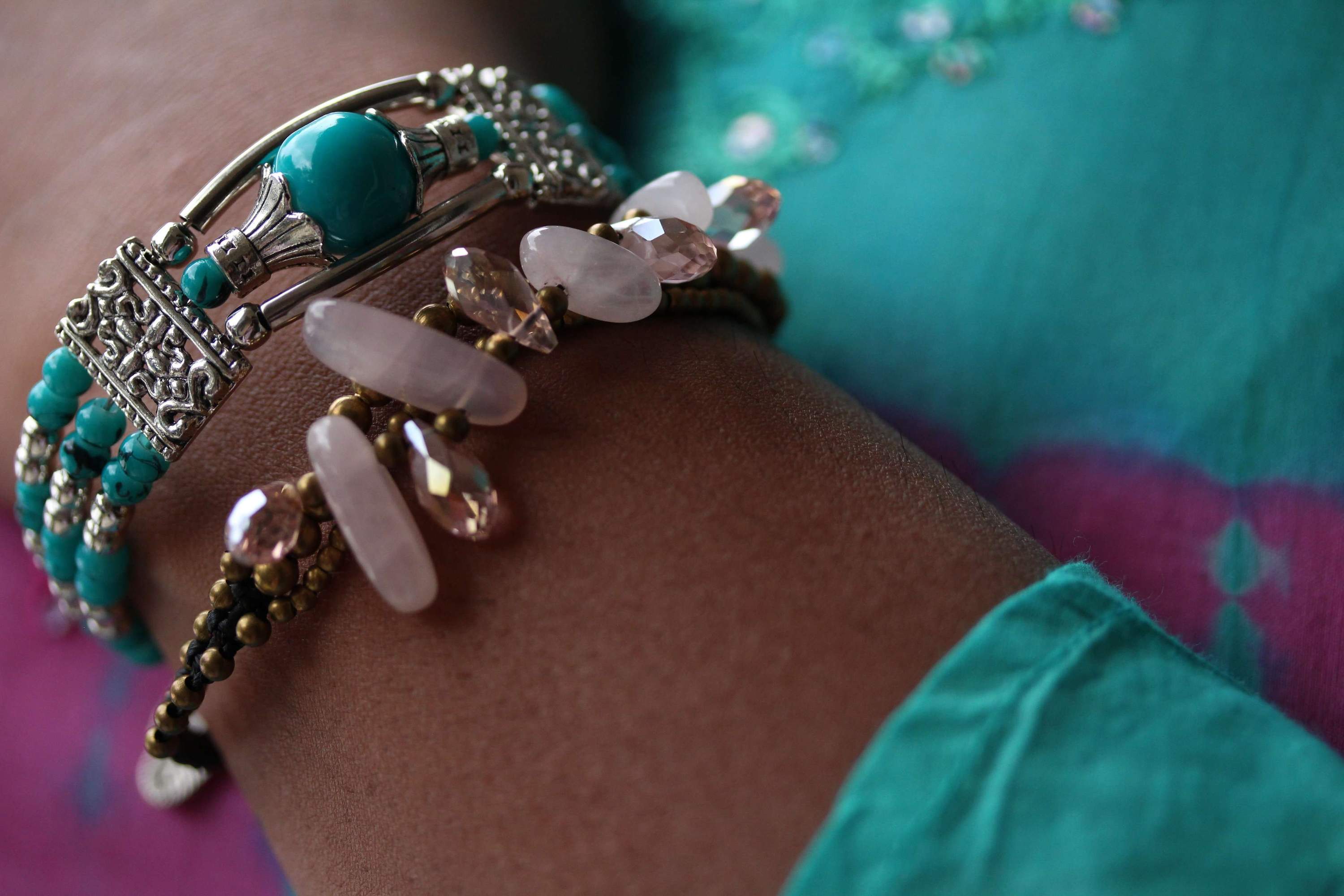 Rose Quartz & Crystals Romance Bracelet - Crystals & Gemstones
