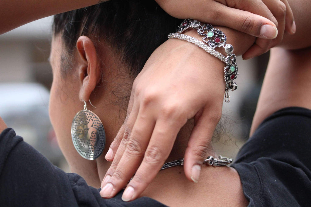 Grand Om Yoga Earrings - Artisan Fashion Accessories