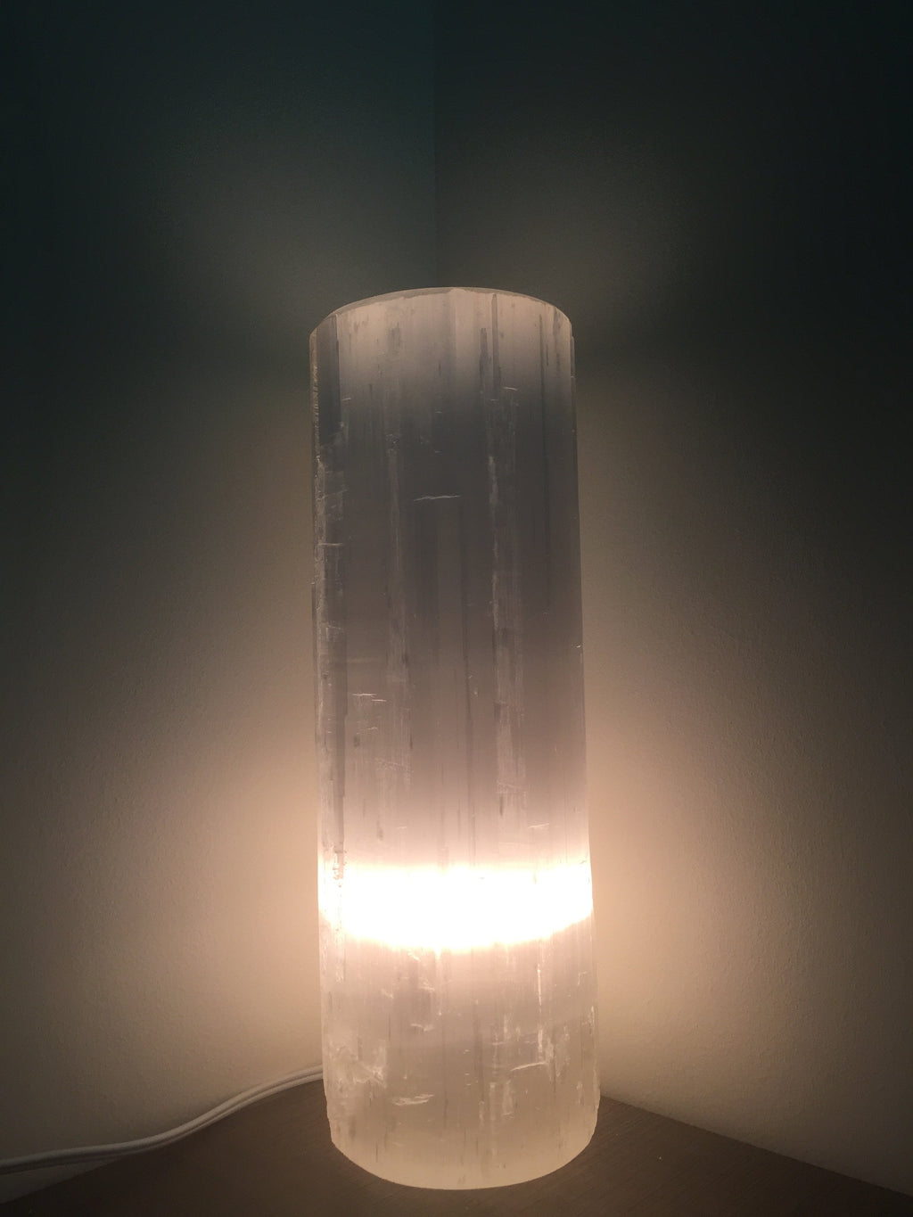 Selenite Flat Top Lamp | High Vibration Healing Light | WorthyVibe