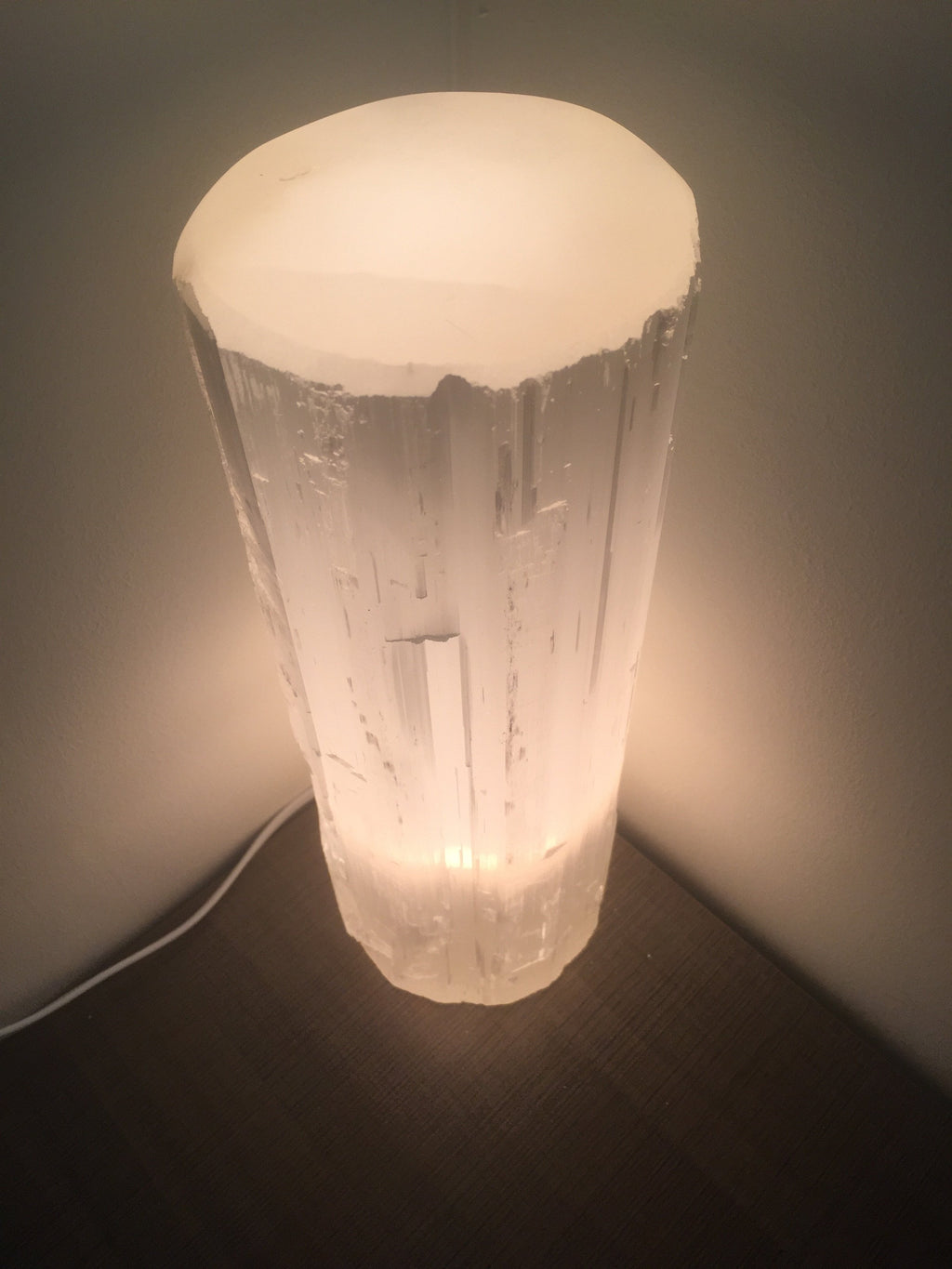 Selenite Flat Top Lamp | High Vibration Healing Light | WorthyVibe