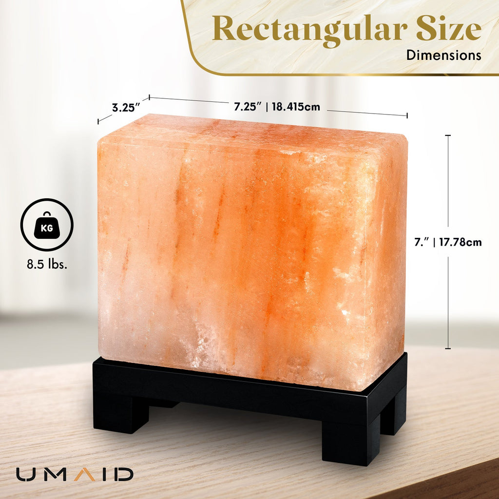 UMAID Authentic Natural Himalayan Salt Lamp Hand-Carved Modern - Spiritual & Wellness