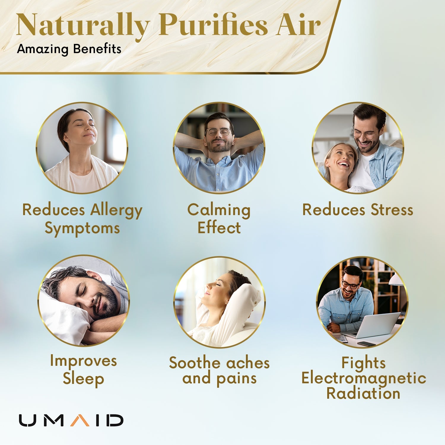 UMAID Authentic Natural Himalayan Salt Lamp Hand-Carved Modern - Spiritual & Wellness